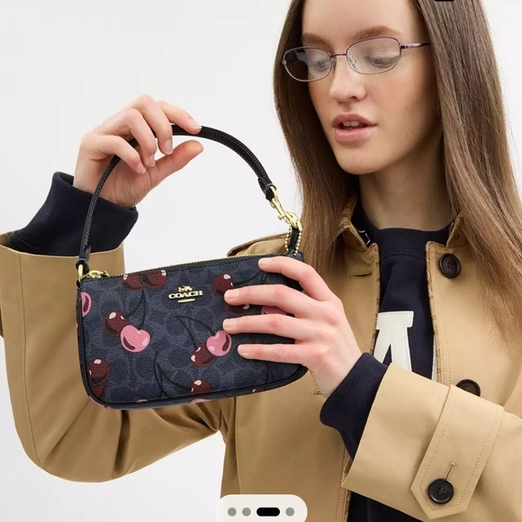 Coach Nolita 19 In Signature Canvas With Cherry Print - Picture 1 of 7
